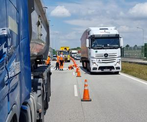 Tak naprawiano betonową nawierzchnię autostrady A1