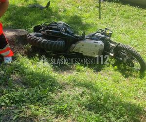 Wypadek motocyklisty na BMW w Puńcowie