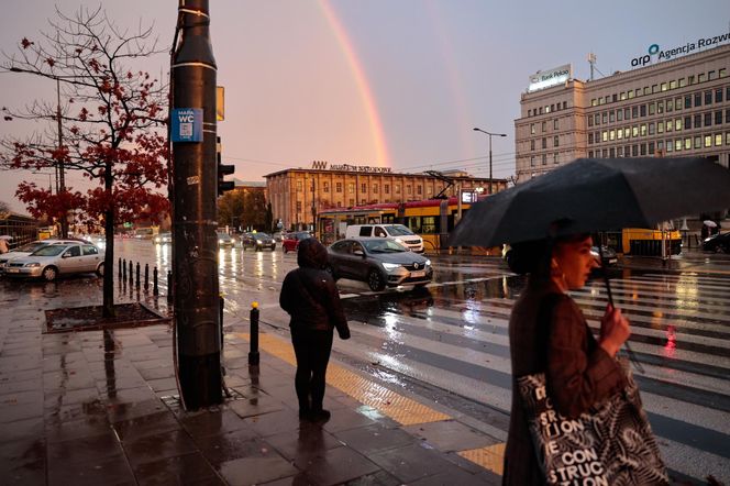 Burza i tęcza w Warszawie (30.10.2025)