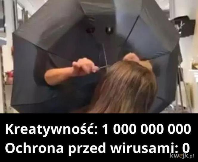 Fryzjerzy kontra koronawirus. Te memy bawią do łez