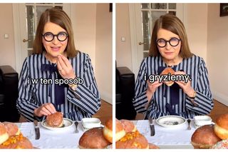 Jak elegancko jeść pączki w tłusty czwartek? Ekspertka z Projekt Lady tym razem nie zawiodła. Zobaczcie, jak Irena Kamińska-Radomska uczy jeść pączki