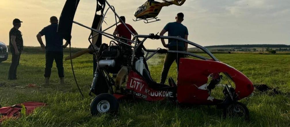 Wypadek motoparalotni w Sitańcu