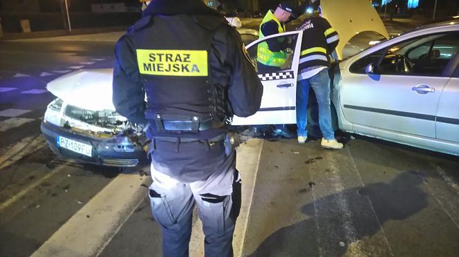 Wypadek na skrzyżowaniu Nad Wierzbakiem/al. Wielkopolska