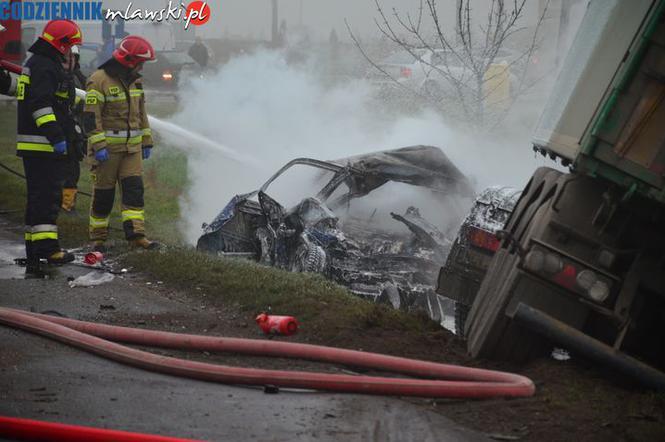 Śmiertelny wypadek pod Głużkiem, okolice Mławy