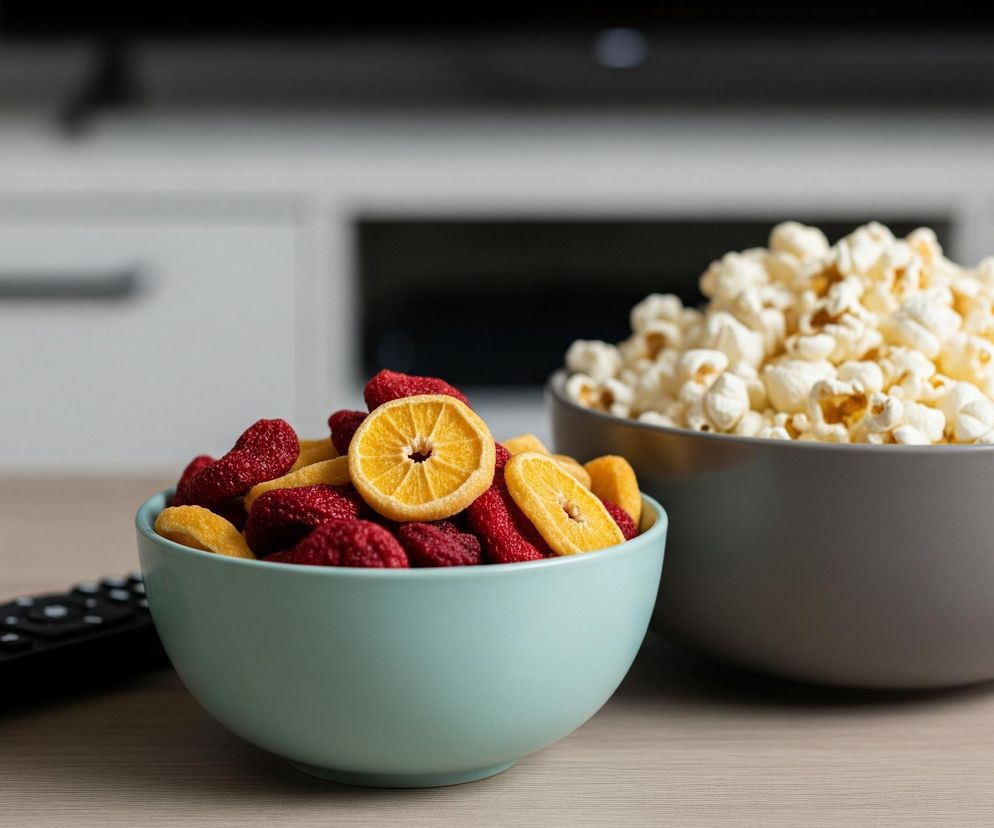 Wieczorne filmy z przekąską. Czy liofilizowane owoce to godny rywal popcornu?