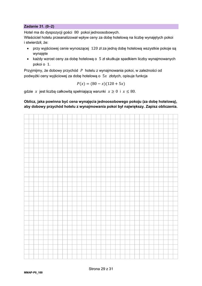 Matura poprawkowa  MATEMATYKA 2025- FORMUŁA 2023