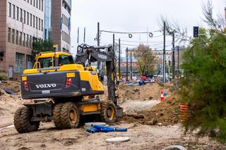 Budowa tramwaju do Wilanowa, październik 2023