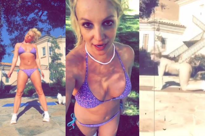 Britney Spears ćwiczy jogę w bikini