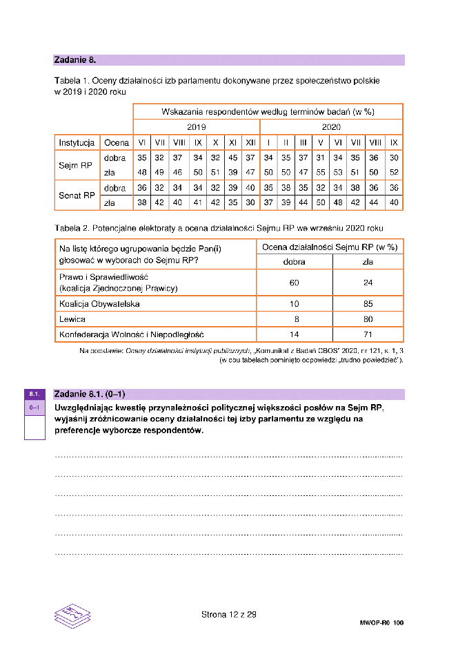 Matura 2023 WOS rozszerzony - arkusze CKE formuła 2023