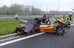 Tarnów. Zderzenie ciężarówki z osobówką na autostradzie A4