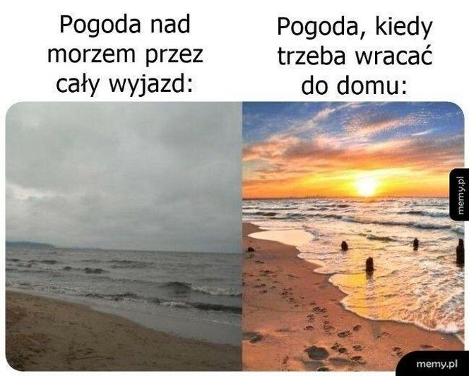 Najlepsze memy o wakacjach nad polskim morzem