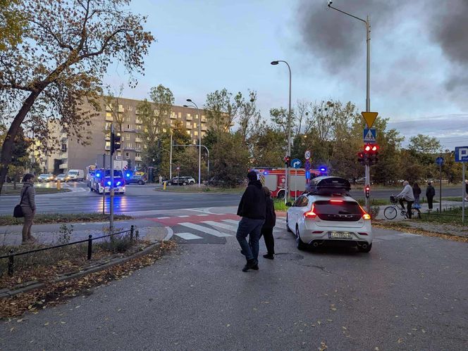 Pożar pustostanu w Warszawie (23.09.2025)
