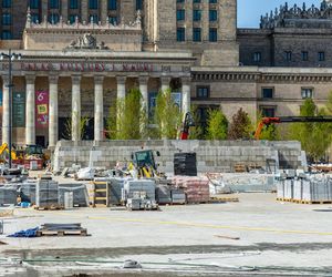 Plac Centralny w Warszawie pod koniec budowy