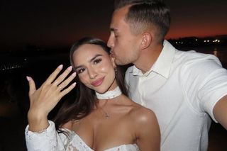 Bartłomiej Wdowik z dziewczyną 