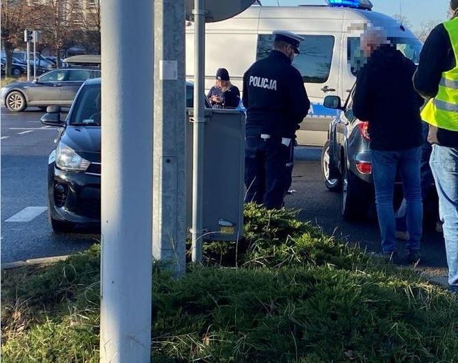 Stłuczka na dużym skrzyżowaniu w Lesznie 