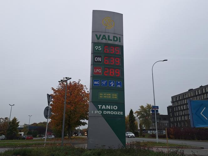 Ceny paliw na stacji Valdi przy Alei Powstańców Warszawy w Rzeszowie
