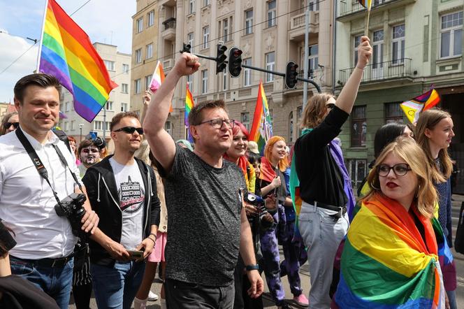 Minister ds. równości Katarzyna Kotula na Marszu Równości w Łodzi,