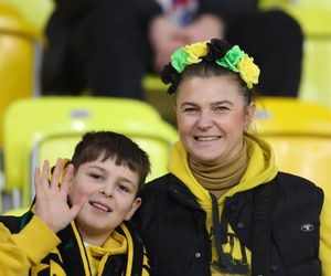 Kibice GKS Katowice na meczu z Piastem Gliwice 8.11.2025