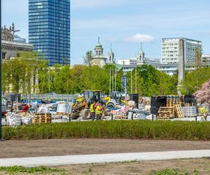 Plac Centralny w Warszawie pod koniec budowy