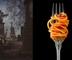 Dziwniejszej cmentarnej porady nie usłyszysz! Odwiedzając groby zmarłych... zabierz ze sobą makaron 