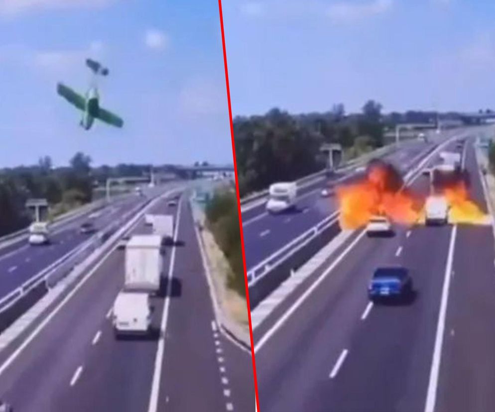 Samolot spadł na ruchliwą drogę we Włoszech