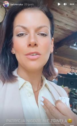 M jak miłość po wakacjach 2023. Patrycja (Alżbeta Lenska) na planie