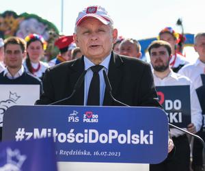 Jarosław Kaczyński na pikniku w Woli Rędzińskiej