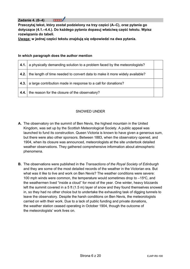 Matura 2025: angielski rozszerzony 8.05.2025. Arkusze CKE i odpowiedzi. Poziom podstawowy [Formuła 2015]
