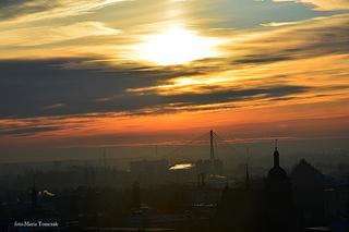 Tak wygląda gdańska panorama widziana z Góry Gradowej  o poranku