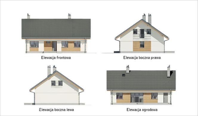 Projekt domu Samotna gwiazda od Muratora - wizualizacje, plan, rysunki, propozycje aranżacji