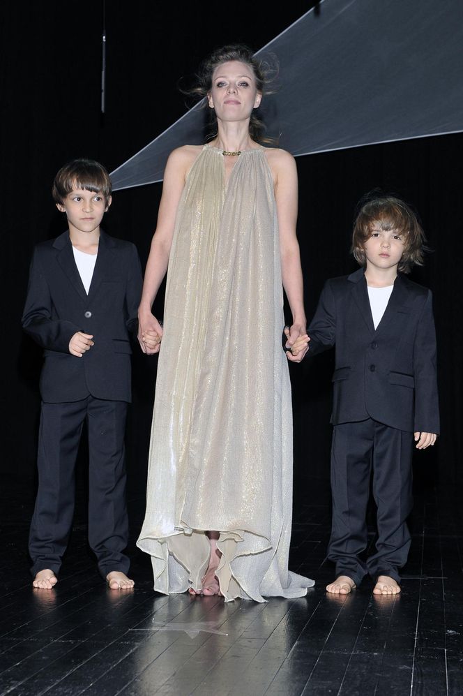 Feliks Matecki, jego straszy brat Wincenty i Magdalena Boczarska w spektaklu "Medea" - maj 2014 r. 