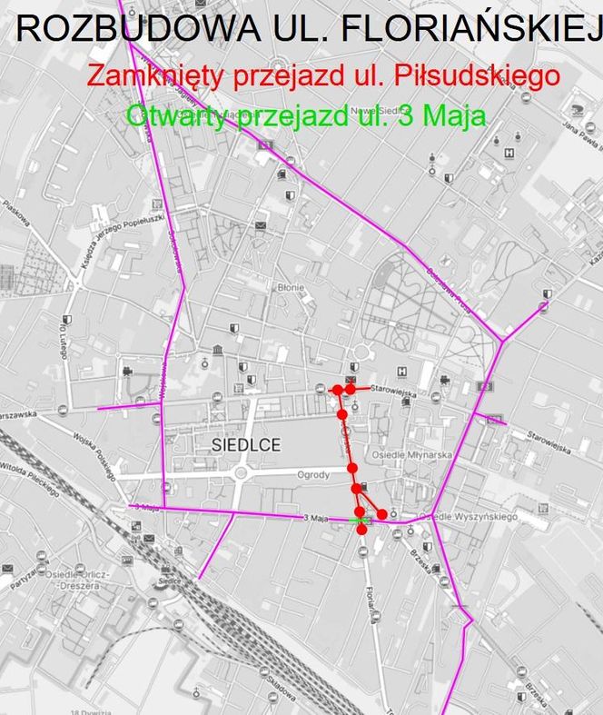 objazd Piłsudskiego Siedlce