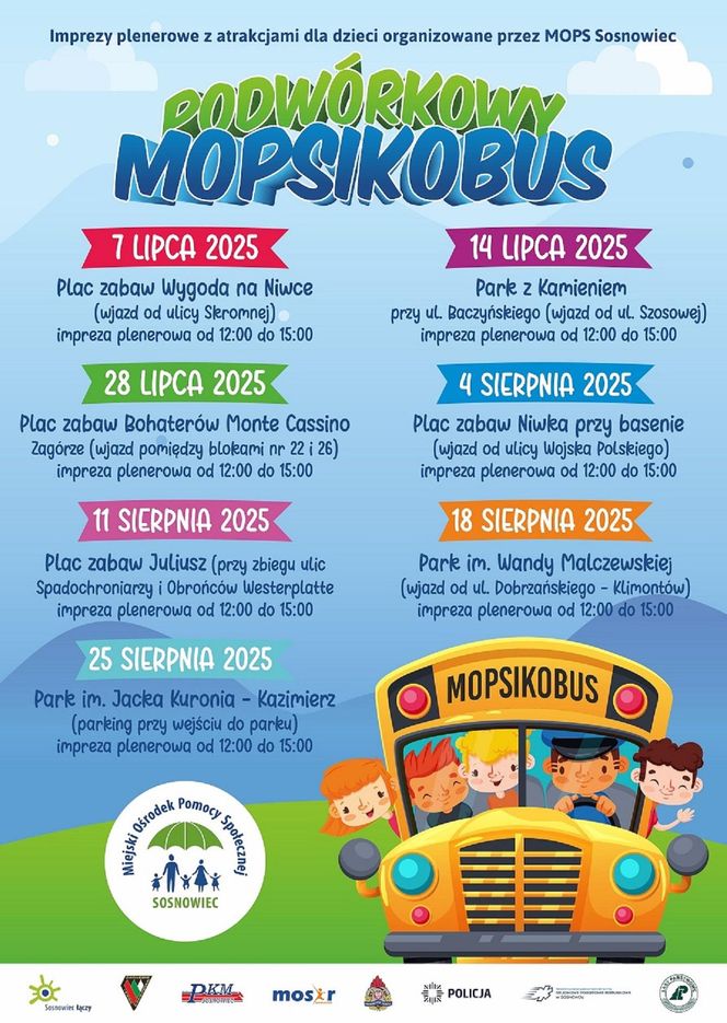 Rozkład jazdy „Podwórkowego MopsikoBusa” 2025 