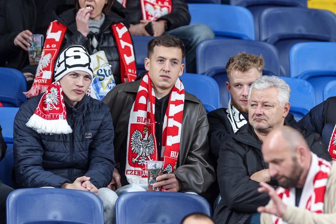 Kibice na meczu Polska -Nowa Zelandia na Stadionie Śląskim