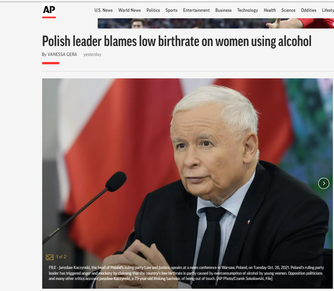 Jarosław Kaczyński w Associated Press