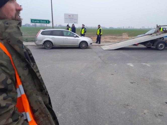 Wypadek podczas protestu rolników pod Brodnicą. Pijana kobieta potrąciła 4 osoby. Policjant w szpitalu