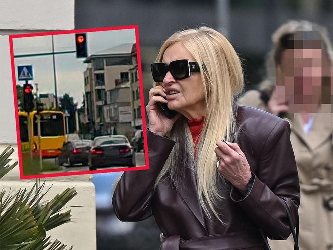 Monika Olejnik jedzie na czerwonym świetle, bo spieszy się do pracy