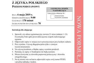 ARKUSZE CKE - Matura j.polski - poziom podstawowy 2019 - co było na maturze z polskiego?