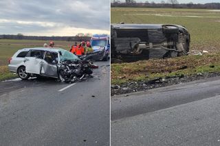 Jechał prawidłowo, zginął po zderzeniu z BMW. Widok rozbitych pojazdów przeraża