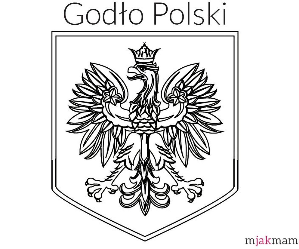 Godło Polski kolorowanka