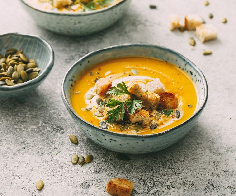 zupa dyniowa z chili i gorgonzolą