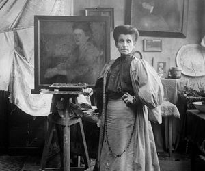 Olga Boznańska w pracowni (1865-1940)