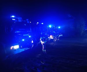 Kalej. Pożar hali produkcyjnej choinek sztucznych