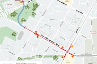 Mapa tramwaju do Dworca Zachodniego