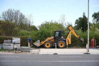 Na skrzyżowaniu Woronicza ze Spartańską na Mokotowie trwają prace