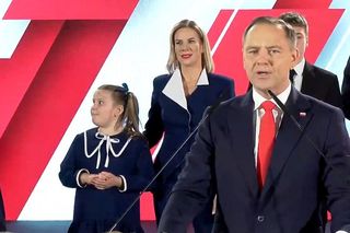 Karol Nawrocki z rodziną. Jego córka skradła show na wieczorze wyborczym