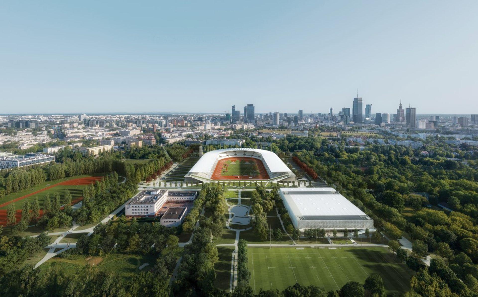Hala sportowa i główny stadion warszawskiej Skry
