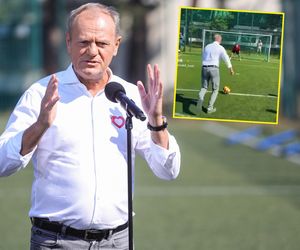  Filmik z Tuskiem trafił do sieci! Donald Tusk zaskoczył dzieci i ministra sportu