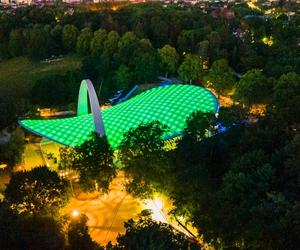 Testy iluminacji Teatru Letniego w Szczecinie