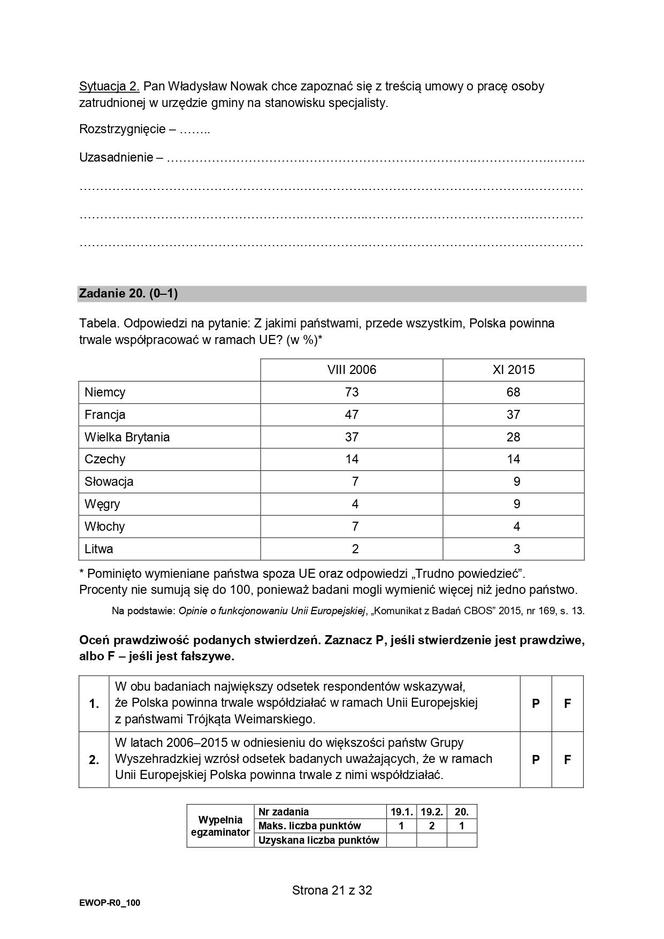 WOS 2024 - matura, arkusze CKE (formuła 2015)